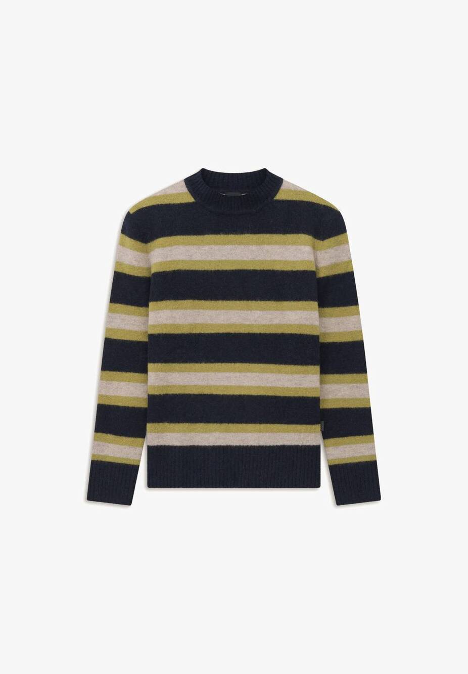 NEW BUGATTI women's crewneck stripe sweater in navy